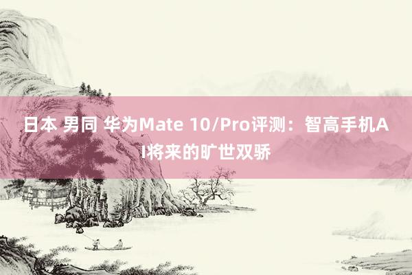 日本 男同 华为Mate 10/Pro评测：智高手机AI将来的旷世双骄