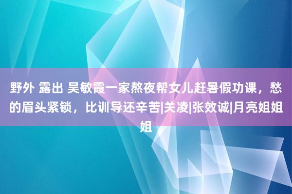 野外 露出 吴敏霞一家熬夜帮女儿赶暑假功课，愁的眉头紧锁，比训导还辛苦|关凌|张效诚|月亮姐姐