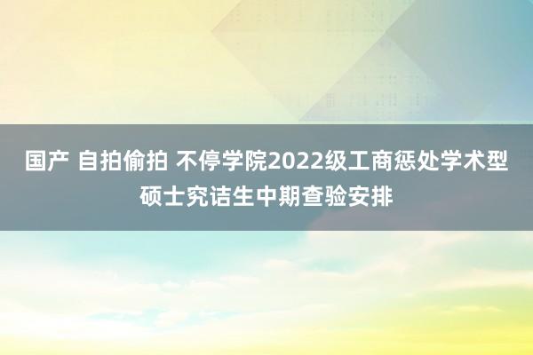 国产 自拍偷拍 不停学院2022级工商惩处学术型硕士究诘生中期查验安排